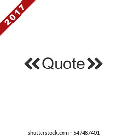 Quote Icon Vector flat design style