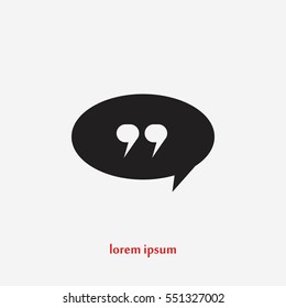 Quote icon vector, flat design best vector icon