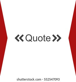 Quote Icon Vector flat design style