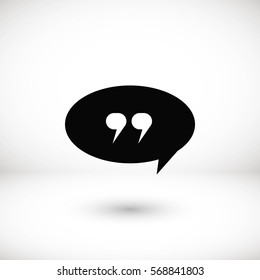 Quote icon vector, flat design best vector icon