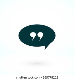 Quote icon vector, flat design best vector icon