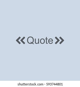 Quote Icon Vector flat design style
