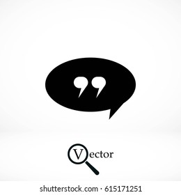 Quote icon vector, flat design best vector icon