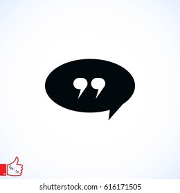 Quote icon vector, flat design best vector icon