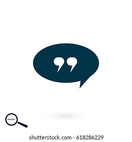 Quote icon vector, flat design best vector icon