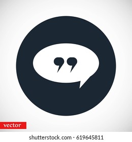 Quote icon vector, flat design best vector icon