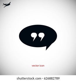 Quote icon vector, flat design best vector icon