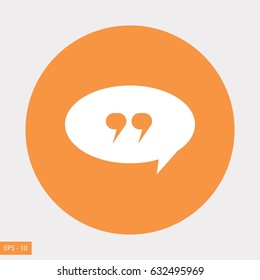 Quote icon vector, flat design best vector icon