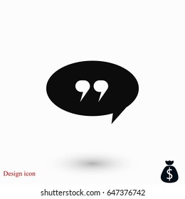 Quote icon vector, flat design best vector icon