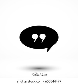 Quote icon vector, flat design best vector icon