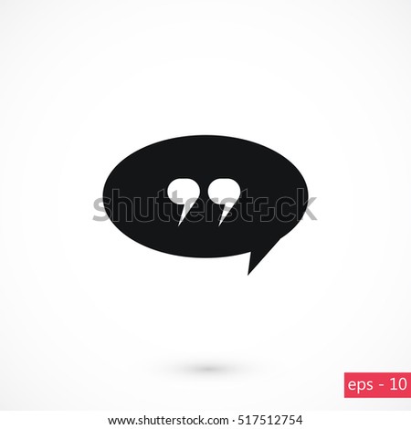 Quote icon vector, flat design best vector icon