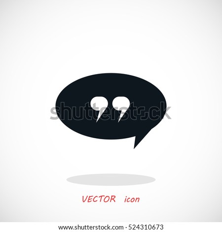 Quote icon vector, flat design best vector icon