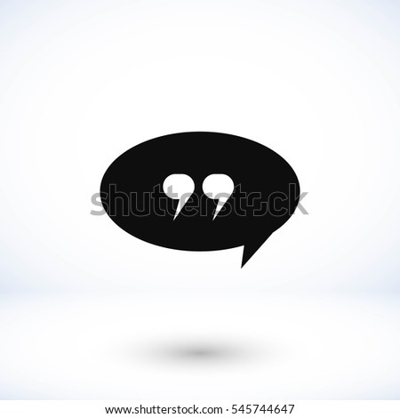 Quote icon vector, flat design best vector icon