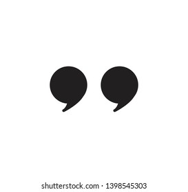 Quote icon vector flat style illustration