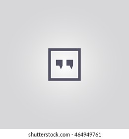 quote icon. vector illustration