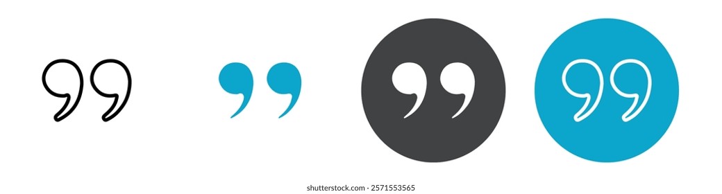 quote icon Vector illustration in black