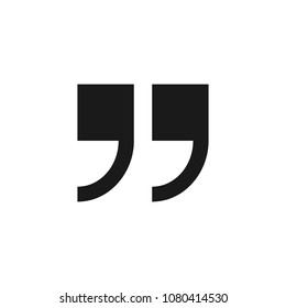 Quote icon. Vector illustration, flat design.