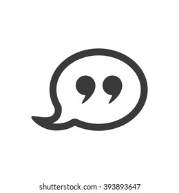 Quote  icon, vector illustration. Flat design style
