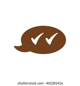 Quote  icon, vector illustration. Flat design style