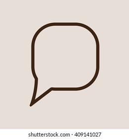 Quote  icon, vector illustration. Flat design style