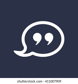 Quote  icon, vector illustration. Flat design style