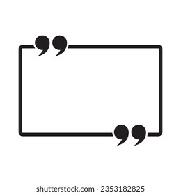 quote icon vector illustration logo design