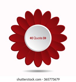 quote Icon  icon, vector illustration. Modern design. Flat design style, flower icon