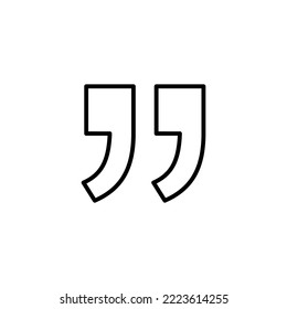 Quote icon vector illustration. Quotation mark sign and symbol