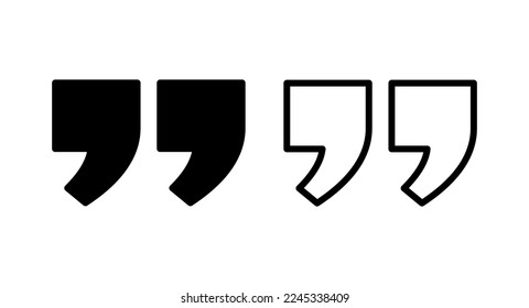 Quote icon vector illustration. Quotation mark sign and symbol