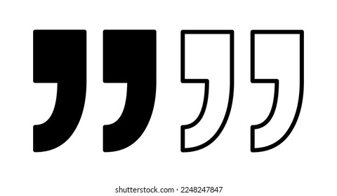 Quote icon vector illustration. Quotation mark sign and symbol