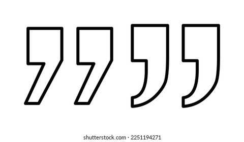 Quote icon vector illustration. Quotation mark sign and symbol
