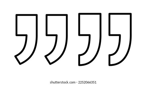 Quote icon vector illustration. Quotation mark sign and symbol