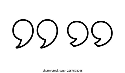 Quote icon vector illustration. Quotation mark sign and symbol