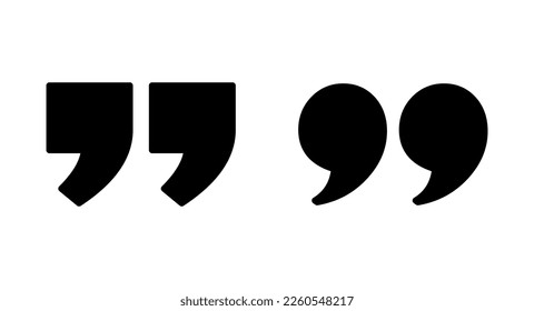 Quote icon vector illustration. Quotation mark sign and symbol