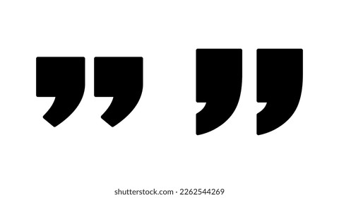 Zitatsymbol, Vektorgrafik. Kontingentszeichen und -zeichen