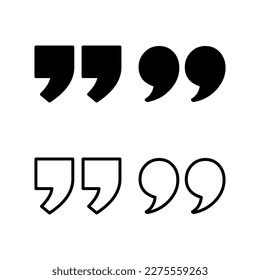 Quote icon vector illustration. Quotation mark sign and symbol