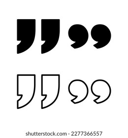 Quote icon vector illustration. Quotation mark sign and symbol