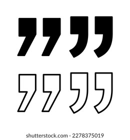 Quote icon vector illustration. Quotation mark sign and symbol