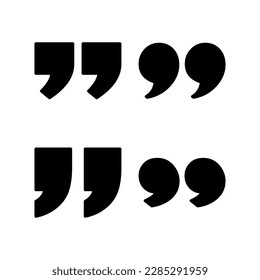 Quote icon vector illustration. Quotation mark sign and symbol