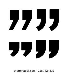Quote icon vector illustration. Quotation mark sign and symbol