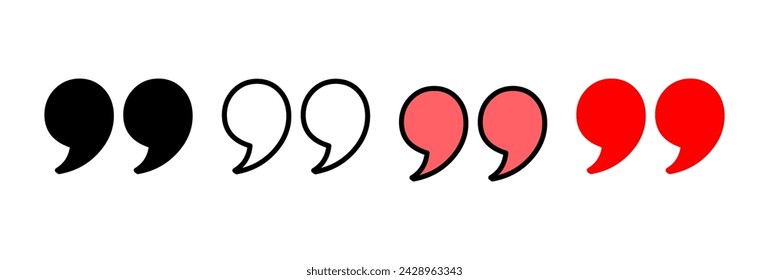 Quote icon vector illustration. Quotation mark sign and symbol