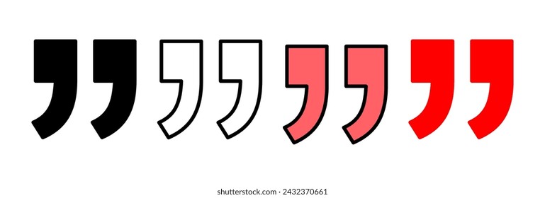 Quote icon vector illustration. Quotation mark sign and symbol