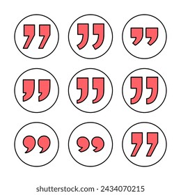 Quote icon vector illustration. Quotation mark sign and symbol