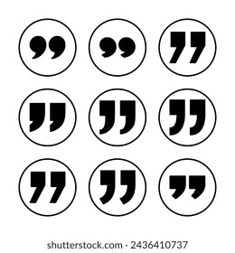 Quote icon vector illustration. Quotation mark sign and symbol