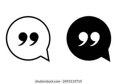 Quote icon vector illustration. Quotation mark sign and symbol