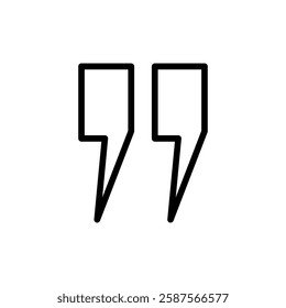 Quote icon vector illustration. Quotation mark sign and symbol