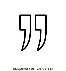 Quote icon vector illustration. Quotation mark sign and symbol