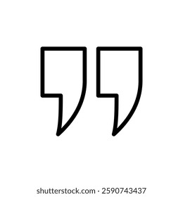 Quote icon vector illustration. Quotation mark sign and symbol