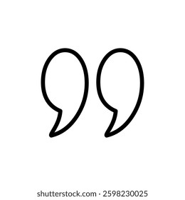 Quote icon vector illustration. Quotation mark sign and symbol