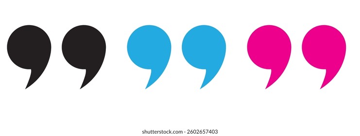 Quote icon vector illustration. Quotation mark sign and symbol . 